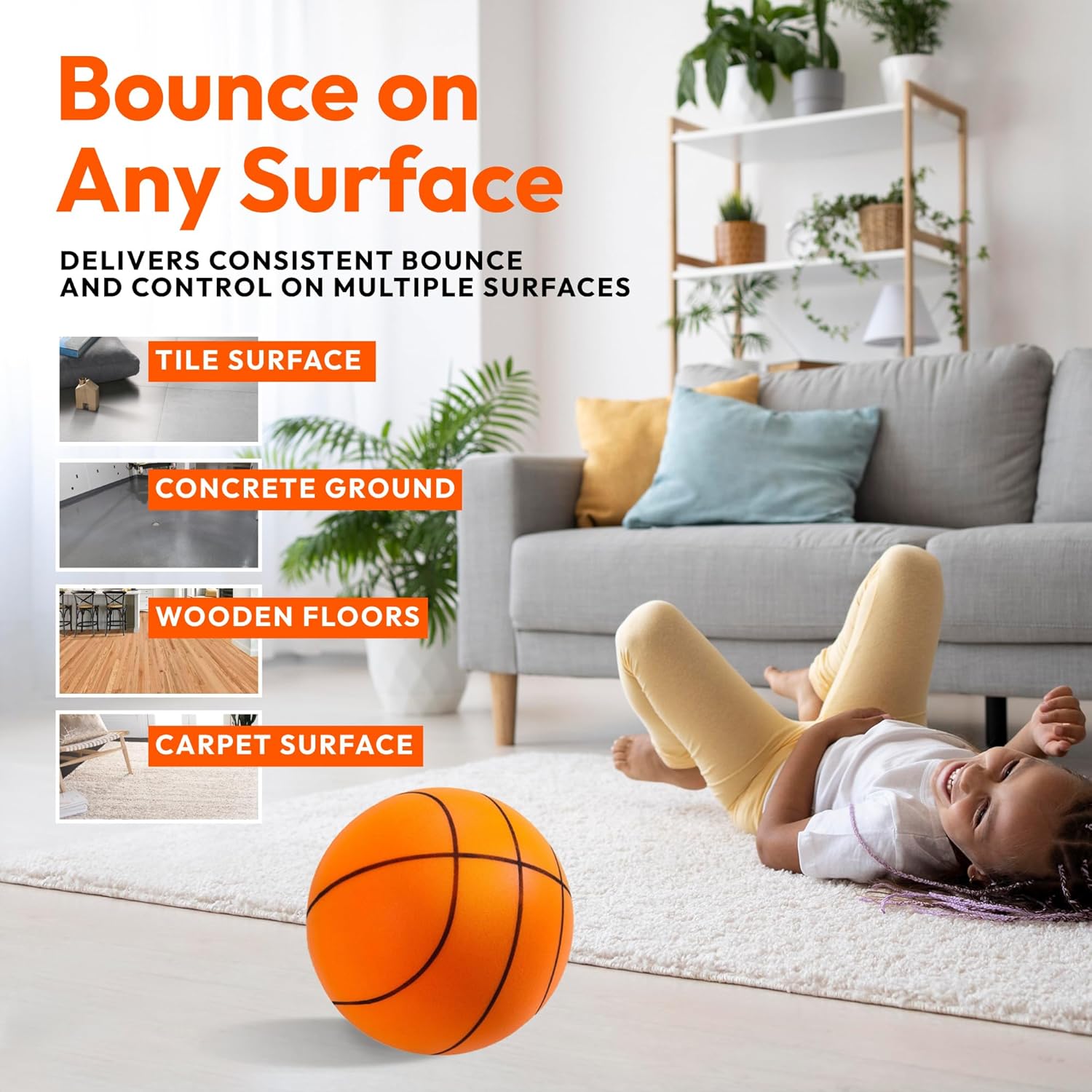 Silent Basketball, NOGIS Quiet Basketball Dribbling Indoor, The Handleshh Silent Basketball, Hushhandle Silent Foam Basketball, Indoor Training Foam Ball No Noise No Sound Basketball