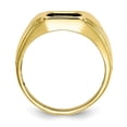 thumbnail image 2 of Solid 10k Yellow Gold Men's Ring Band with CZ Cubic Zirconia Size 8, 2 of 6