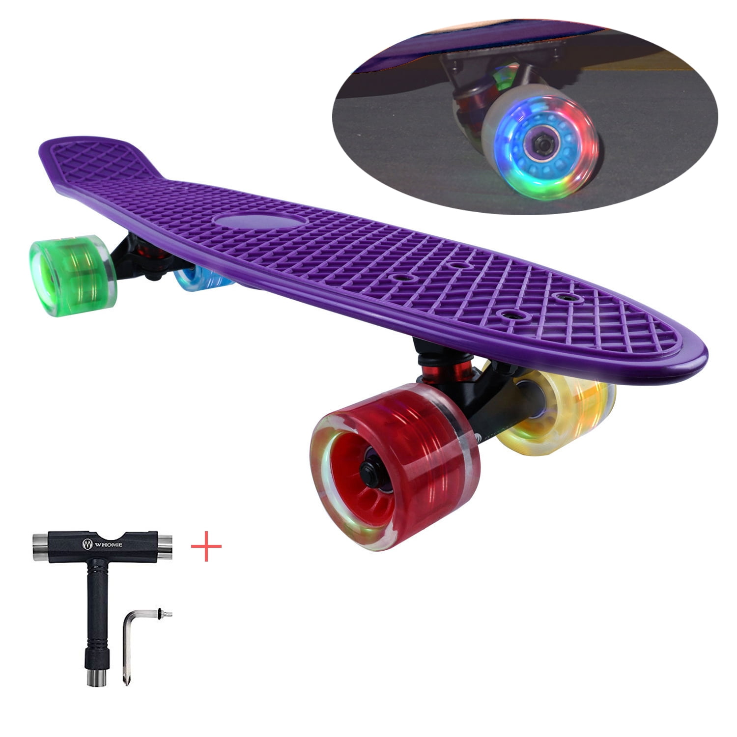 Kids Skateboards with 60x45mm LED Light Wheel - 22