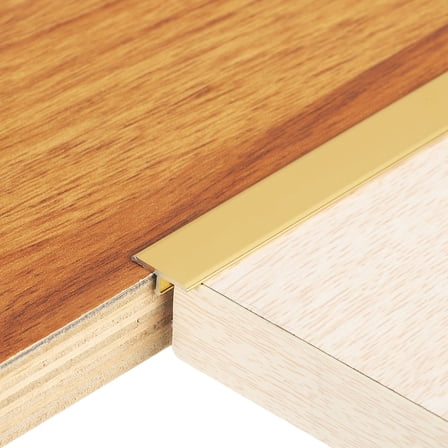 3Pcs 2.9Ft x 0.47" T-Molding Floor Transition Strips, Flat Divider Strip, Gold