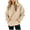 Khaki, variant on Jaunzuar Hoodies for Women Solid Color Corduroy Long Sleeve Sweatshirt Loose Casual Pullover Sweatshirts with Pockets M