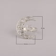 thumbnail image 2 of Mooneye 0.35 CTW Artisan Crafted Polki Diamond Moon Star Women Wedding Ring 925 Sterling Silver, 2 of 5
