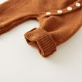 thumbnail image 6 of KyCheLot 0-18 Months Newborn Baby Sweater Jumpsuit Hat Knit Button Romper Bodysuit Girls Boys Winter Set, 6 of 6