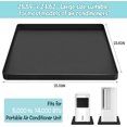 thumbnail image 2 of ABPETE  Air Conditioner Drip Pan with Raised Edge, 23.6" x 25.6" Silicone AC Drain Pan for 5,000 to 14,000 BTU AC Unit, AC Drip Tray for Catching & Preventing Condensate Leakage, Black, 2 of 7