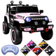 thumbnail image 1 of Camioneta eléctrica Montable para niños JOYKOO Control remoto Luz 12v Rosa Claro, 1 of 7