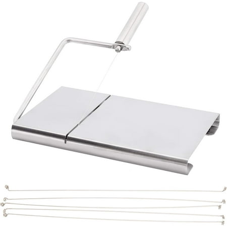 

Stainless Steel Soap Cutter Slicer with Accurate Scale Wire Soap Cutter Wire Cheese Slicer Cheese Cutters for Soap Butter with 5 Replaceable Soap Cutter Wires for Handmade Soap Making