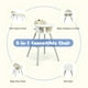 thumbnail image 4 of Trona HONEY JOY 5 en 1 convertible con arnés de seguridad, color beige, 4 of 9