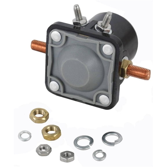 12V Starter Solenoid Compatible with Johnson Evinrude OMC Mercury Outboard Marine 20HP to 300HP 2-Stroke Replaces 582708 586180 383622 395419 Sierra 18-5808 47886 Insulated Ground
