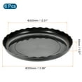 thumbnail image 2 of Uxcell 14" Plastic Wave Round Plant Pot Saucer Flower Drip Tray, Black 6 Pack, 2 of 5