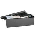 thumbnail image 4 of ZENY 43.5 Inches Folding Storage Ottoman Bench Storage Chest Foot Rest Stool Bed End Bench with Foam Padded Seat, Holds up to 660 lb, Light Gray, 4 of 11