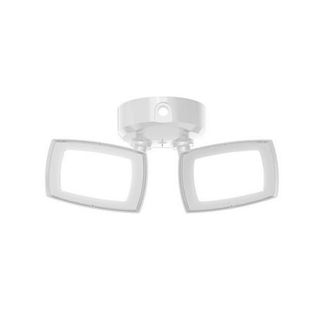Medinah Power 100-50000102-1 22W 4000K Equivalent Integrated LED Bronze Twin Head Security Flood Light Photocell - White