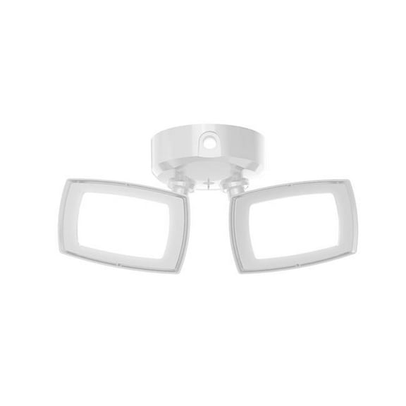 Medinah Power 100-50000102-1 22W 4000K Equivalent Integrated LED Bronze Twin Head Security Flood Light Photocell - White