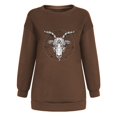 thumbnail image 4 of Moda mujer casual manga larga impresa damas sudaderas tops blusa Fridja fksj1645, 4 of 5