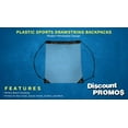 thumbnail image 2 of 10 Plastic Drawstring Backpacks Set - Plastic, Durable, Clear, Water Resistant - Black, 2 of 5