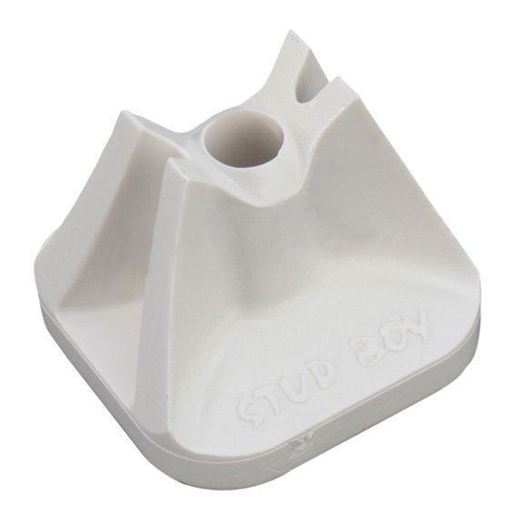 Stud Boy Pro Series White Plastic SuperLite Single Backer Plates 24pk (2513-P1-WHT)