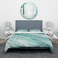 thumbnail image 2 of Designart 'Silver Springs I Blue Green' Farmhouse Duvet Cover Set, 2 of 4