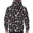 thumbnail image 7 of Uemuo Anchors Pattern Men's Hoodie - Casual Pullover Hoodie with Kangaroo Pocket, Stylish Hooded Sweatshirt for Everyday Wear-3X-Large, 7 of 7
