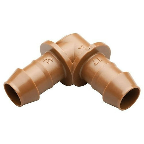 Rain Bird BE50/4PK Drip Irrigation Universal Barbed Elbow Fitting, Fits All Sizes of 5/8", 1/2", .700" Drip Tubing, 4-Pack