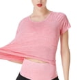 thumbnail image 1 of Hukapapa Traje deportivo para correr de verano, traje de yoga, camiseta de entrenamiento deportivo de manga corta, blusa de secado rápido, XL, 1 of 5