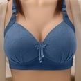 thumbnail image 2 of Trendy SMihono Daisy Comfort Lace Bras for Older Women - Convenient Front Closure, Full Support, Lace Embroidered Thin Bras Blue 40, 2 of 3