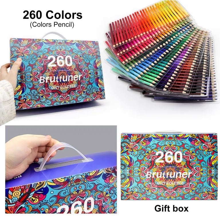 260 Colored Pencils, Rich Pigmented Soft Core Coloring Pencils