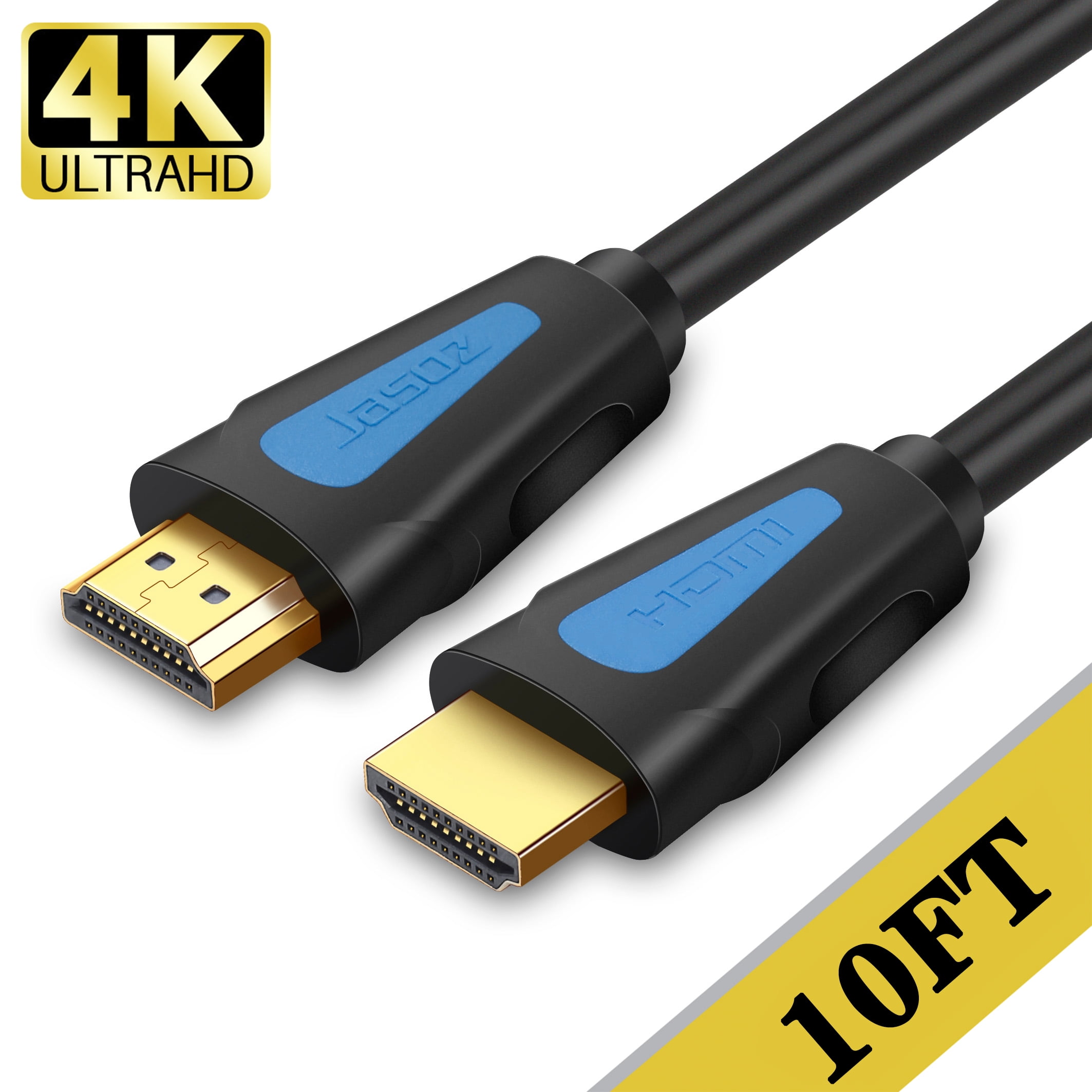 SUGIFT HDMI Cable 10 High Speed 18Gbps A118 HDMI 2.0 Cable, 4K HDR, 3D, 2160P, 1080P, HDMI Cord 32AWG, Audio Return(ARC) Compatible UHD TV, Blu-ray, PS4, PS3, PC, Projector -