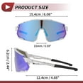 thumbnail image 4 of Gafas de montar para motocicleta Unique Bargains, anti-reflejo, Tri-Acetato de Celulosa, PC, lente azul, marco blanco y negro, 4 of 6