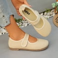 thumbnail image 4 of EKVAHL Women's Orthopedic Mesh Mary Jane Flats, Woven Walking Sneakers, Hook Loop Strap Summer Outdoor Daily Casual Trainers Beige, 4 of 4