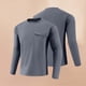 thumbnail image 1 of Blusas y camisas de manga larga y cuello redondo para hombre, informales, a la moda, de color liso, para correr, fitness, de alta elasticidad, de manga larga y cuello redondo, para ejercicio, de polié, 1 of 7
