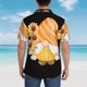 thumbnail image 4 of Fotbe Sunflower Gnomes 2 Camisa Hawaiana para Hombre Unisex – Camisa Casual de Verano con Botones de Manga Corta de Algodón y Lino,3X-Large, 4 of 7