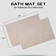 thumbnail image 3 of Superior Egyptian Cotton 900 GSM Greek Key Border 2-Piece Bath Mat Set, Ivory, 3 of 7