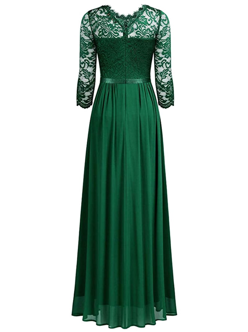 Cindysus Women Prom Gown Long Maxi Dress Floral Print Bridesmaid Dresses  Evening Sundress Elegant Green M - Walmart.com