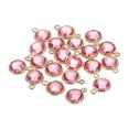 thumbnail image 1 of Unique Bargains Crystal Birthstone Charm, October Pendants Drop Bead Pink, for Jewelry Making, 20 Pack, 1 of 6