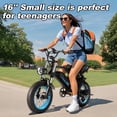 thumbnail image 6 of VDL Mountain Electric Bike , 16" Fat Tire Ebike, Wider Seat 800W Peak Motor, Removable Battery, Front Fork Suspension, 6 of 8