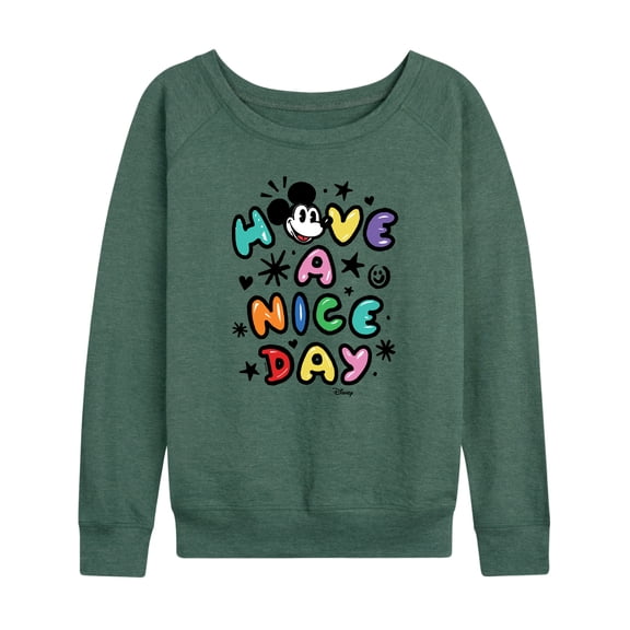 Disney - Mickey Mouse - Have A Nice Day - Women's Lightweight French Terry Long Sleeve Shirt