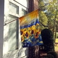 thumbnail image 3 of Sunflowers in Watercolor House Flag 28 in x 40 in, 3 of 7