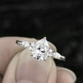 thumbnail image 3 of solitaire jewels 1.25CT Pear Moissanite Engagement Ring For Women, 14K White Gold, 3 of 5