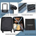 thumbnail image 2 of 20" Carry On Luggage Hardshell Lightweight Hardside Suitcase with Silent Spinner Wheels, Blue, 2 of 6