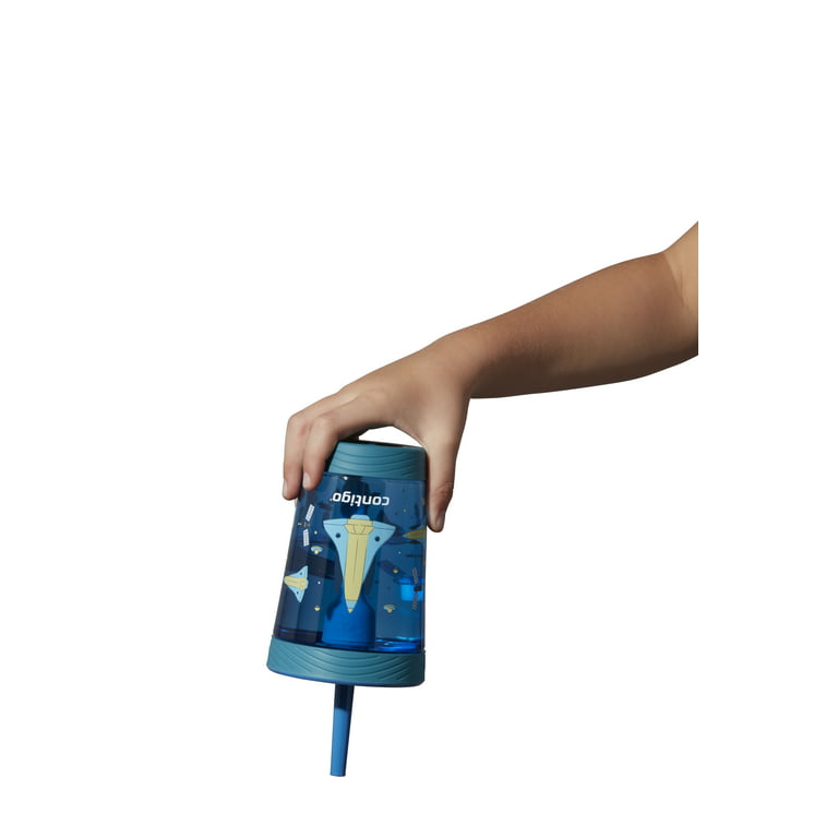 Contigo Kids Spill-Proof Plastic Tumbler with Blue Straw Gummy