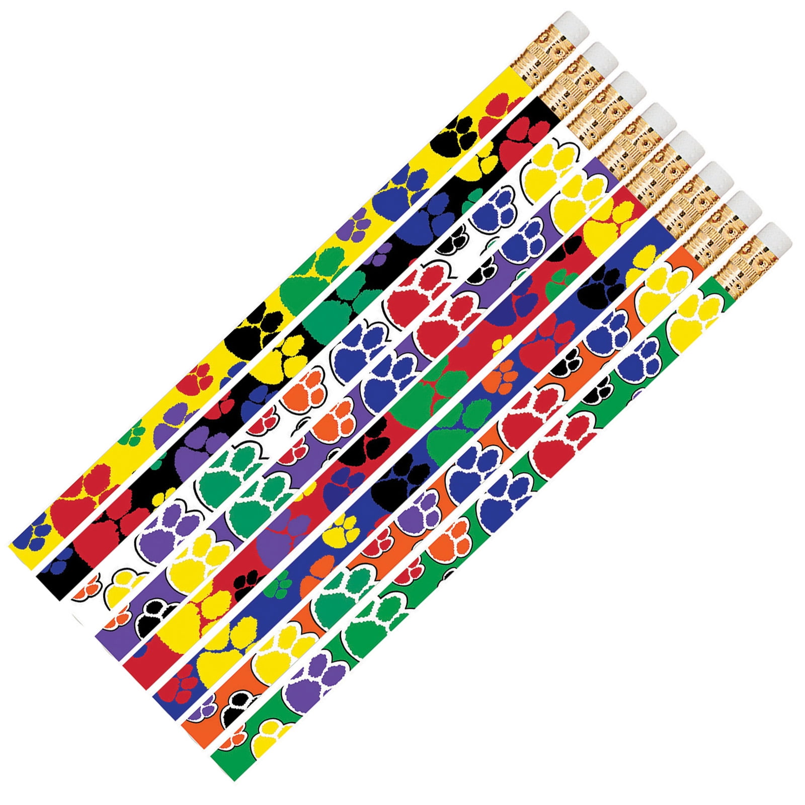 Musgrave Pencil Company Paw Power Motivational Pencils, 12 Per Pack, 12 Packs