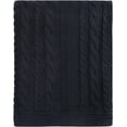 thumbnail image 3 of Delara Organic Cotton Throw Blanket 50x70 inches, GOTS Certified Cable Knitted Throws Blanket for Sofa Couch Bed, Baby Nursery, Lightweight Cozy Warm Decorative Blanket All Season Use, 3 of 5