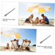 thumbnail image 3 of 1 PC Enchufe de tierra Soporte de metal Caña de pescar Poste Sombrilla de playa Punta Parasol Barrena Soporte de anclaje de arena Punta de metal plateado para sombrilla al aire libre Soporte de tierra, 3 of 5