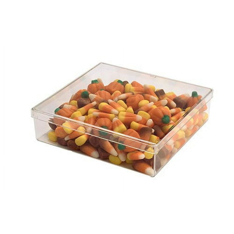 Pioneer Plastics 269C Clear Round Plastic Container with Pinch Style Lid,  5.125 W x 5.125 H