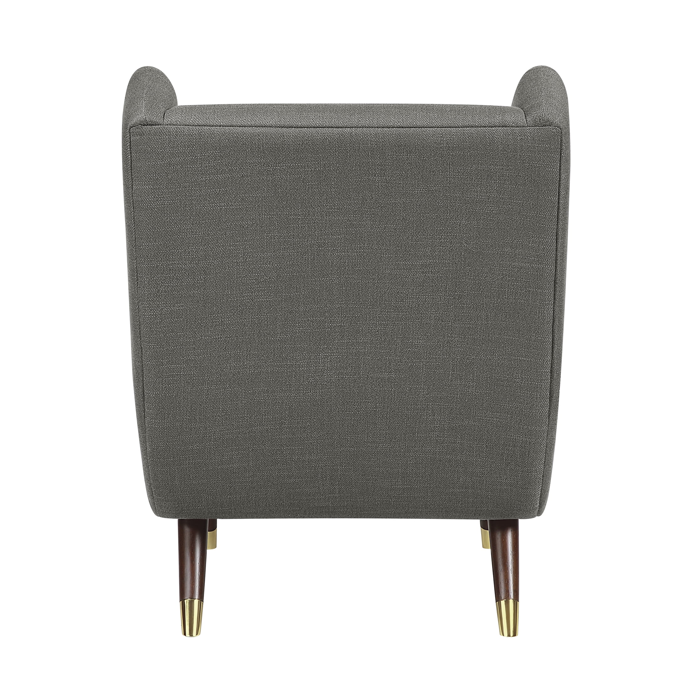 OakvillePark Calista Textured Fabric Wingback Accent Chair, Dark Gray