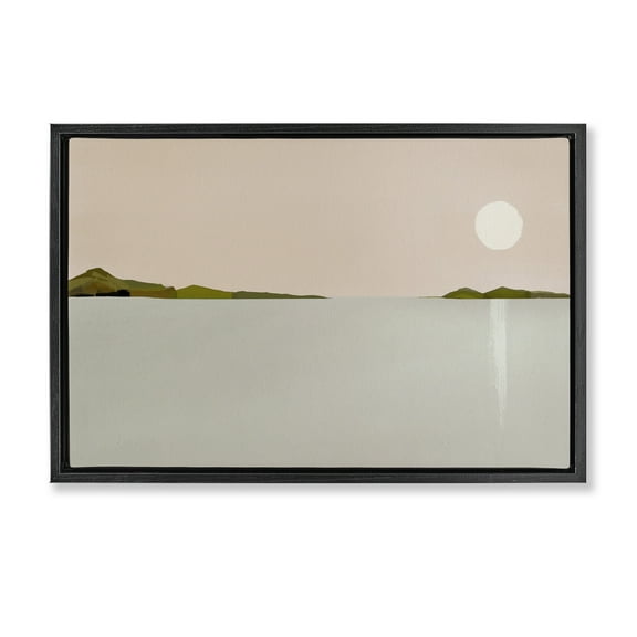 Stupell Industries Morning Has Spoken Landscape Painting Black Floater Framed Art Print Wall Art, 25 x 17