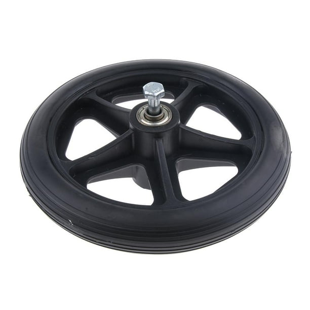 Herramienta profesional de repuesto para ruedas delanteras de silla de ruedas de 6 y 7 pulgadas Negro 7 pulgadas