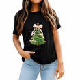 thumbnail image 2 of Coquette Bow Christmas Tree Xmas Holiday Outfit T-Shirt for Men and Women, 2 of 4