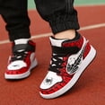 thumbnail image 2 of Zapatos informales de cuero de dibujos animados de Disney para niño, nuevos zapatos de baloncesto para invierno y primavera, zapatos altos para niñas, zapatillas de deporte de 31 plantillas de 19,5 cm Gao Jinjia LED, 2 of 2