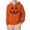 Orange, variant on LRen Halloween Hoodie for Kids Pumpkin Face Printed Hooded Sweatshirts Oversized Preppy Pullover Y2K Casual Drop Shoulder Hoodies Blouse Fall Winter Outfits