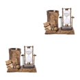 thumbnail image 2 of VONKY Retro Style Pencil Holder Hourglass Sand Timer Sandglass Birthday Table Copper 2PCS, 2 of 6